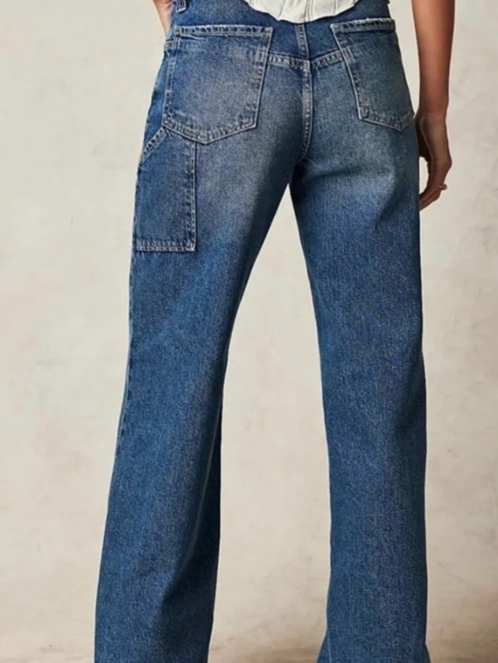 Free People We The Free tinsley baggy straight jeans, size 30 - Picture 4 of 9